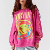 Urban Outfitters Pink Nirvana  Hoodie Photo 0