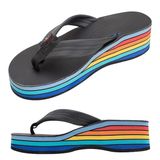 Rainbow Sandals  Six Layer Classic Platform Flip Flop Y2K Photo 0