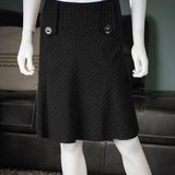 Joe Benbasset Black Polka Dot Mini Skirt with Buttons Size 3 Photo 0