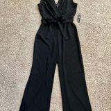 J for Justify NWT Justify Black V-Neck Jumpsuit Front Tie Size Large Photo 0