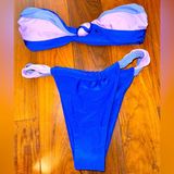 Adorable strapless bikini set never worn before Blue Photo 0