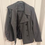 Charcoal Pea Coat Gray Size M Photo 0