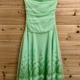 Ruby Rox Y2K  Size Small Tinkerbell Green Strapless Mesh Ruched Strapless Dress Photo 0