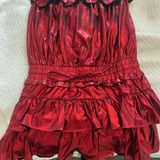 The Moon Day Red Ruffle The Romper Photo 0