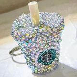 Starbucks  Iridescent Rhinestone Tumbler Keychain  Photo 0