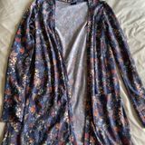 Agnes & Dora Blue Floral Cardigan Photo 0