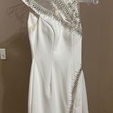 Tony Bowls  Dress White Beaded Cocktail Photo 0