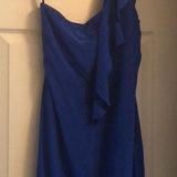 Charlie Jade Blue One Shoulder Dress Photo 0
