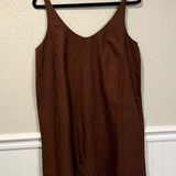 Gap Brown Eyelet scalloped hem mini dress M Photo 0