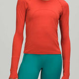 Lululemon  8 Swiftly Tech Long Sleeve Shirt 2.0 *Race Length in Red Rock Photo 0