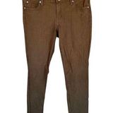 Kut From The Kloth Mia Toothpick Skinny Jeans Size 8 Brown Mid-Rise Denim Photo 0