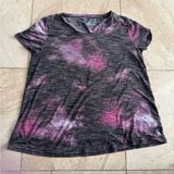 Torrid  purple and grey size 2 women's soft tee shirt blouse short sleeve 2XL Photo 0