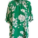 Sienna Sky  Green Unlined Floral Blouse Women Top Size Medium | 63-47 Photo 0