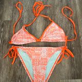 Nike Two Piece Bikini Set Orange Photo 0