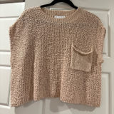 HYFVE Tan Short Sleeve Sweater Photo 0