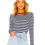 Mod Ref Mod Red Navy White Stripes Long Sleeve Top Photo 0