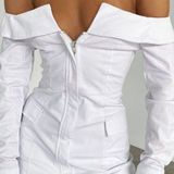 White Fox Boutique Life’s a Party White Mini Dress Photo 0