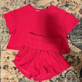 Winwin Fucshia Skort Set Photo 0