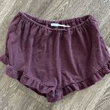 Urban Outfitters Kimchi Blue from Striped Purple Red Ruffle Hem Women's Shorts Photo 0