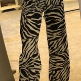Pretty Little Thing Zebra Flare Pants Photo 0