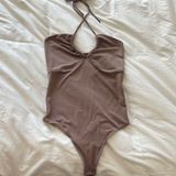 Abercrombie & Fitch Light Brown, Halter Bodysuit Photo 0