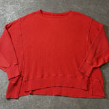 American Eagle Seriously Lived-In Waffle Knit Long Sleeve Top Oversized Photo 0