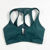 l*space L* Inhale Mesh Overlay Racerback V Neck Athletic Work Out Crop Sports Bra M Photo 0