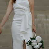 Elliatt Revolve Asymmetrical Reception Midi Dress Photo 0