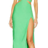Michael Costello  x REVOLVE Sadie Gown in Green Photo 0