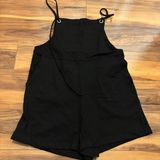 Cider Black Overalls Romper Photo 0