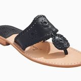 Jack Rogers Like NewJacks Flat Sandal Women's Black Leather Sandals Photo 0