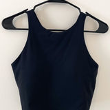 X By Gottex Black Padded Workout Bra Crop Tank Top Photo 0