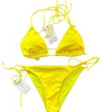 Badgley Mischka Belle Neon Yellow String Bikini Photo 0