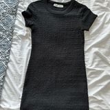 Elodie Textured Short Sleeve Dress Black Photo 0
