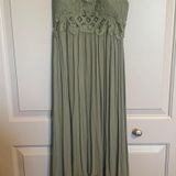 La Miel Green Lace Ruffle Dress Size M Photo 0