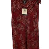 Alfani Gorgeous silk maroon sunflower 🌻 silk wrap midi skirt NWT  Photo 0