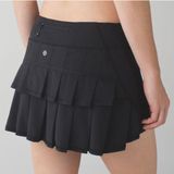 Lululemon  Run Pace setter skirt size 4 Tall Black First Release Built in Shorts Photo 0