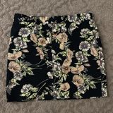 Brooks Brothers Navy Floral Cotton Skirt 12 Preppy Coastal Easter Spring Dummer Photo 0