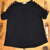August Silk Woman’s  Crew Neck with cut out sleeve detail Size medium Photo 0