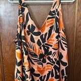 Old Navy  orange patterned tank top size 3x nwt Photo 0