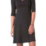 Horny Toad Rosalinda Organic Cotton Blend V-Neck Double Layer A-Line Dress M Photo 0