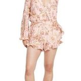 Agua Bendita Boho Romantic Floral Print Flare Sleeve Romper - XXL Photo 0