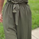 Lila Rose Army Green Jumpsuit Photo 0