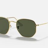 Ray-Ban Hexagonal Green Classic G-15 Gold Frame Like New, Case Included Photo 0