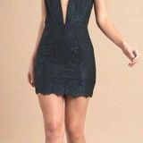 Tobi Stella Emerald Lace Bodycon Dress NWT Photo 0