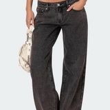 Edikted  Raelynn Washed Low-Rise Jeans Petite XS Photo 0