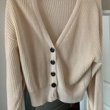 Forever 21 Cream Knit Cardigan Sweater Photo 0