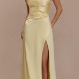 Meshki Yellow Satin Gown Photo 0