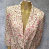 Victoria's Secret Victoria Secret women’s floral linen blend business casual blazer jacket size 12 Photo 0
