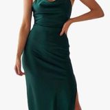 Satin Midi Dress Multiple Photo 0